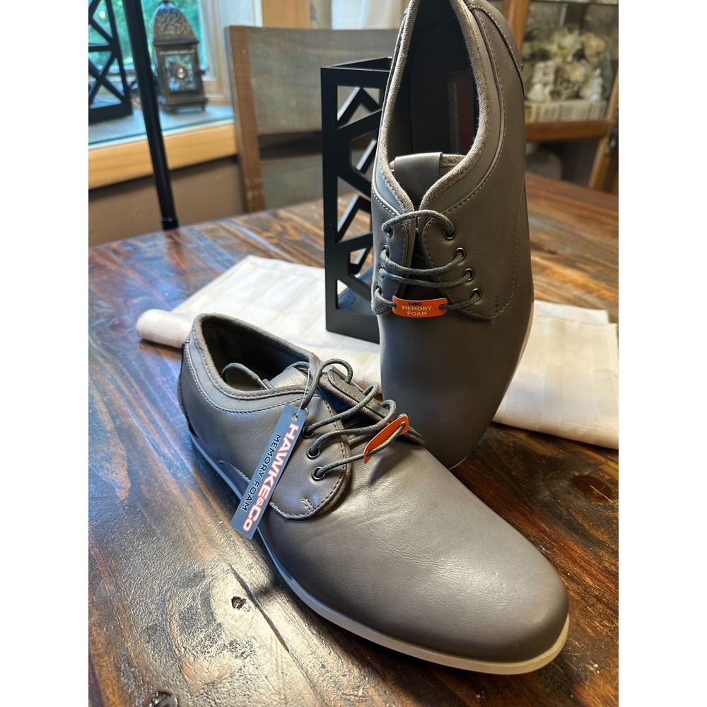 Hawke & Co Ilan Mens Grey Fashion Sneaker Memory Foam Low Top Shoes Size 9.5 NWT